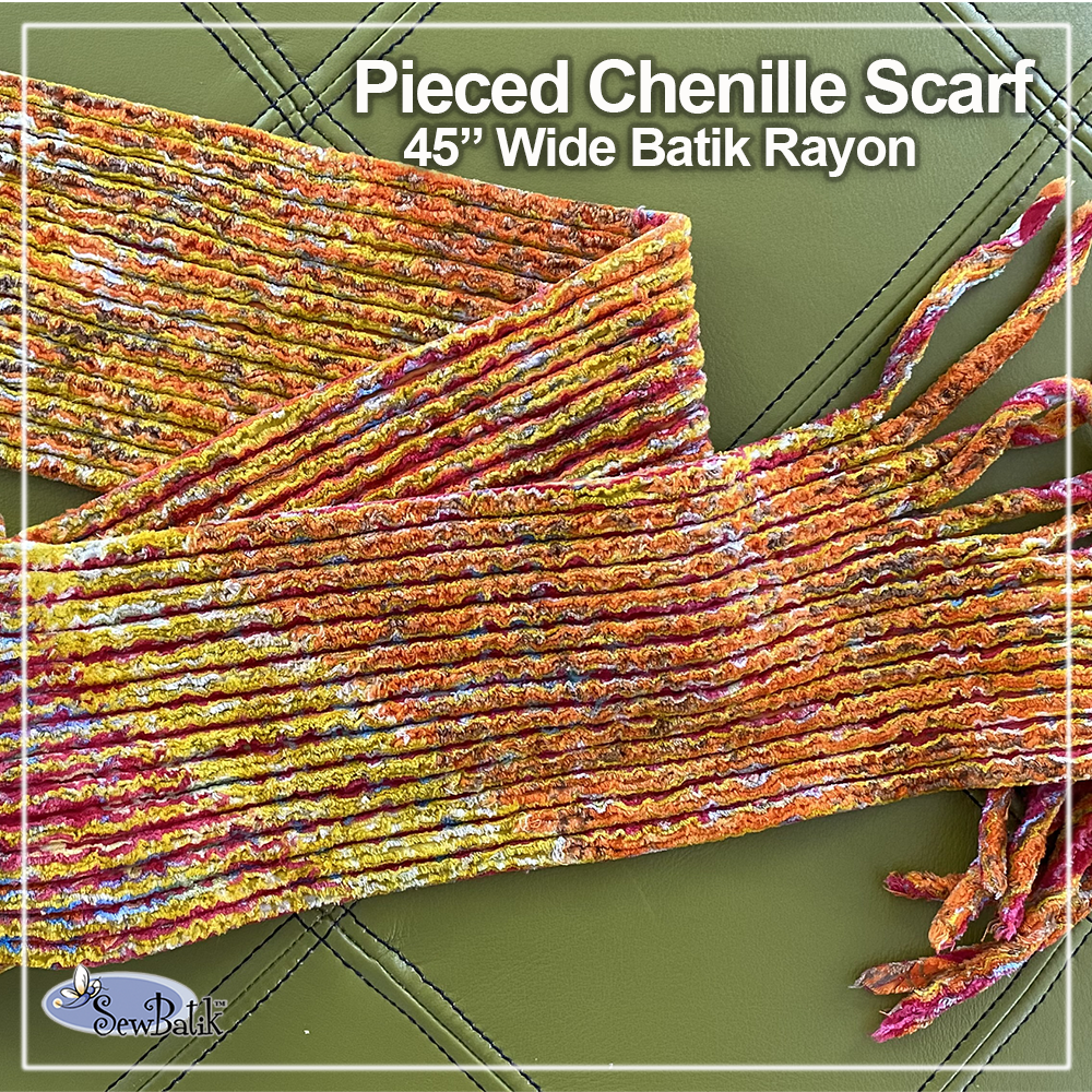 Yes - Chenille Scarf From Pieced Rayon Strips