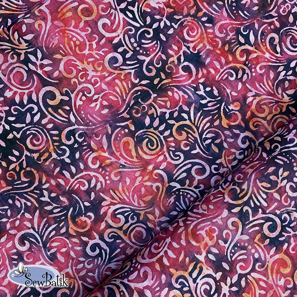 57 Batik Canvas 5oz Phoenix Dark Berry Sewbatik