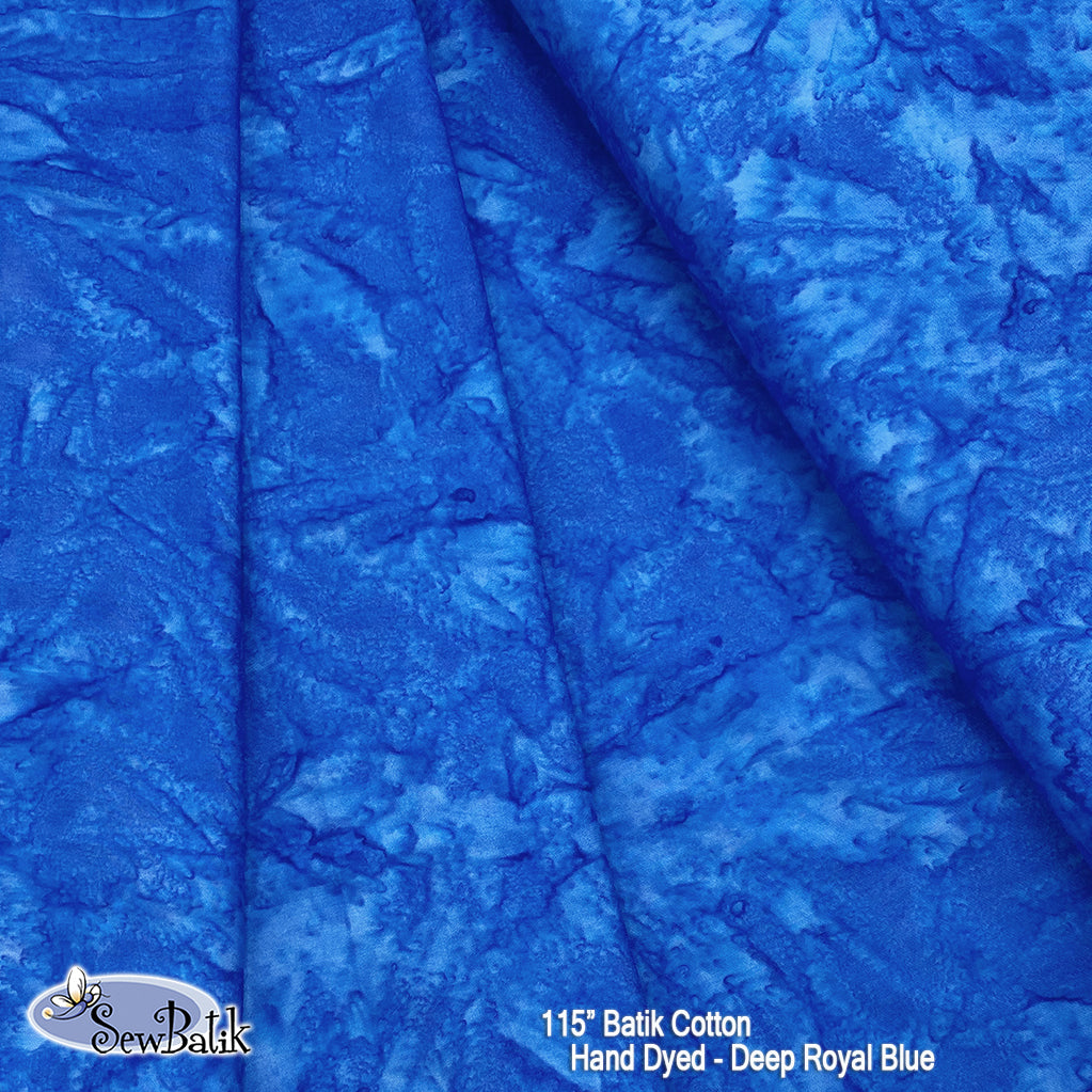 45" Rayon Hand Dyed Deep Royal Blue SewBatik