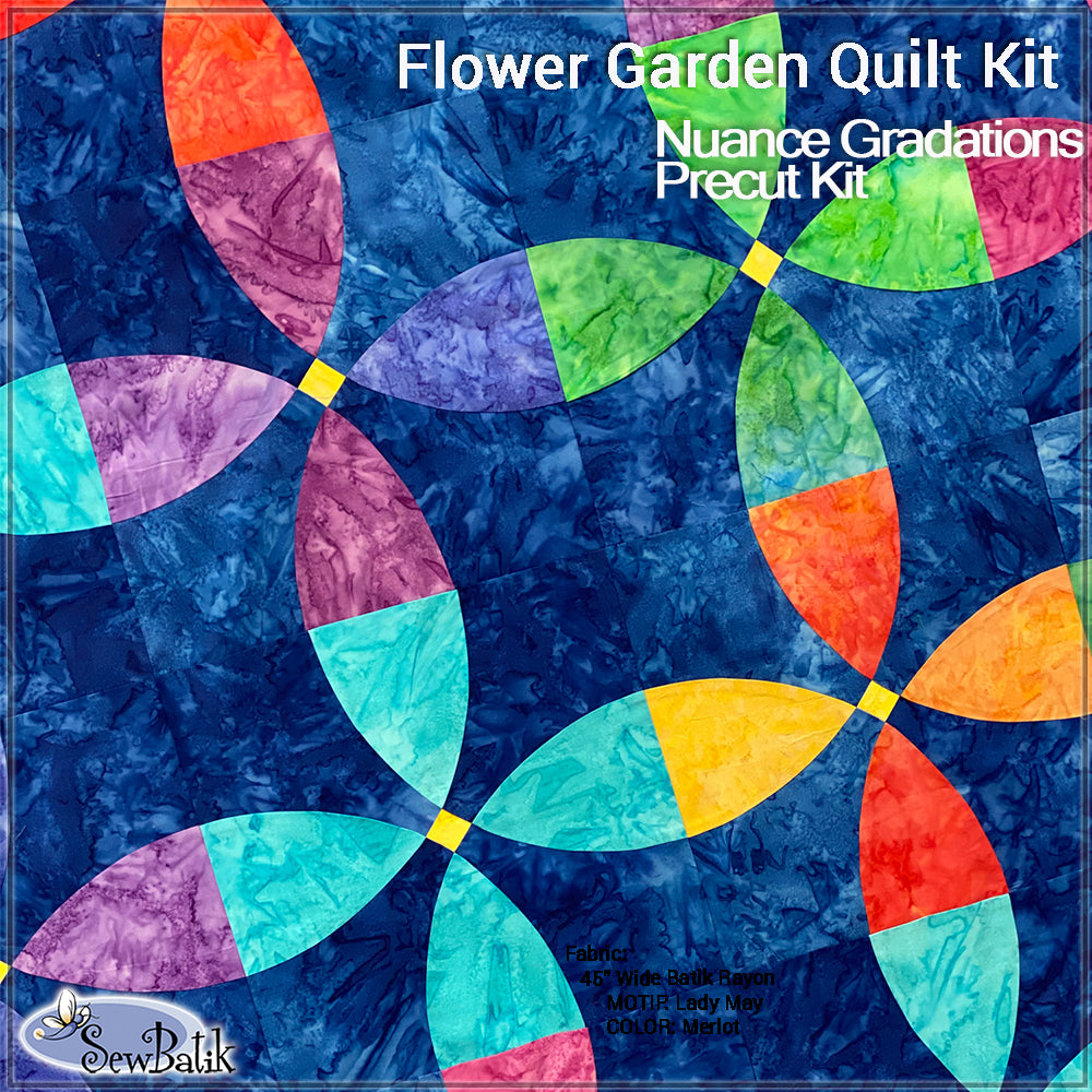 Flower Garden Quilt Kit PRECUT SewBatik
