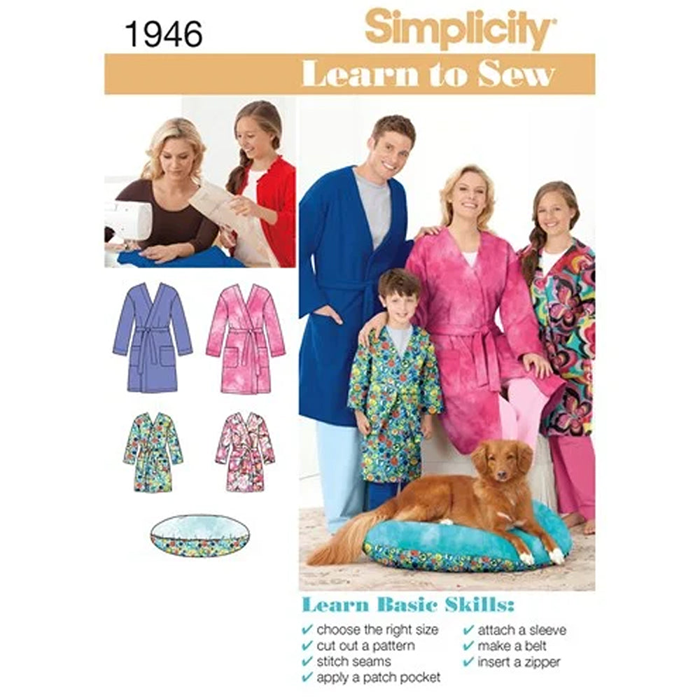 Pattern: Simplicity 1946 Unisex Robe SewBatik