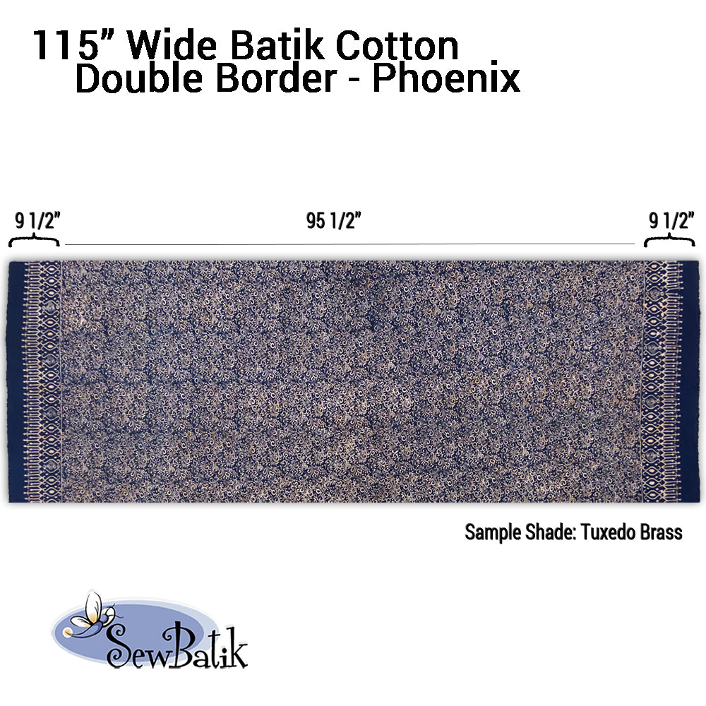 115" Wide Batik - Double Border Designs