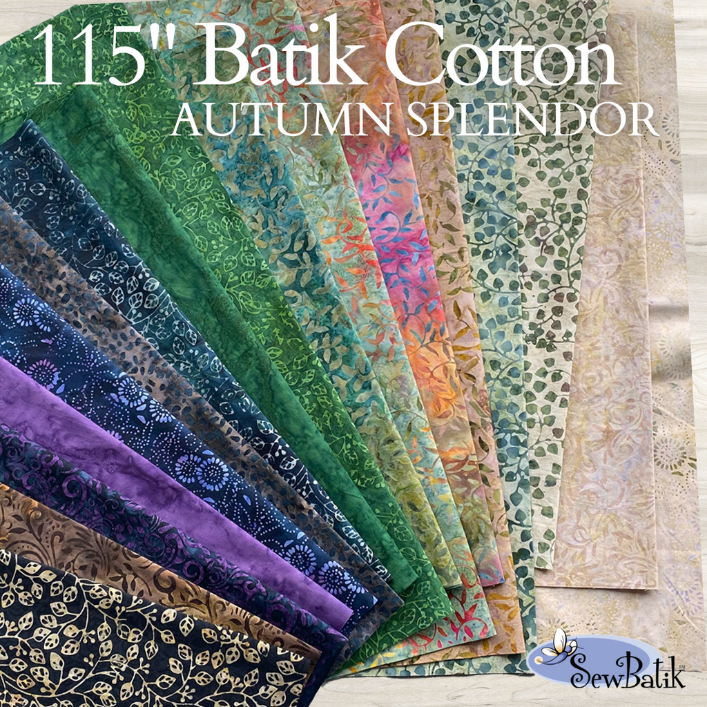 112" Batik Cotton - Shades of Fall