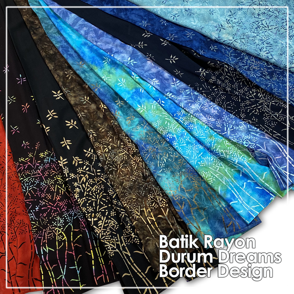 Batik Rayon - Durum Dreams Border Collection