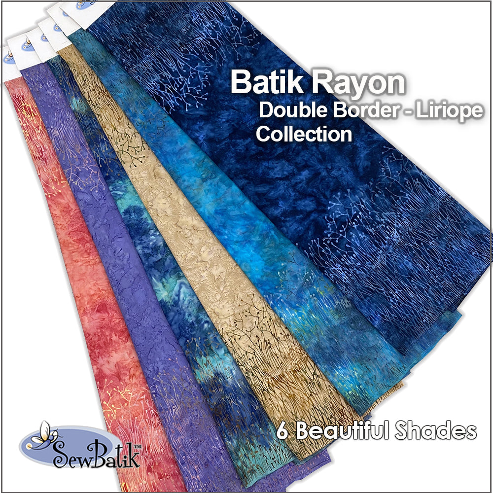Batik Rayon - Liriope Border Collection (Single & Double)