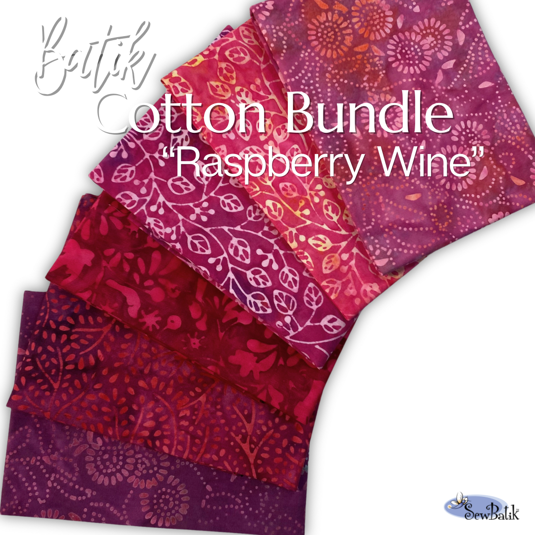 Batik Cotton Bundle: Raspberry Wine – SewBatik
