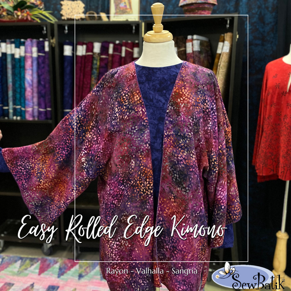 Garment Kit - Easy Rolled Edge Kimono - Batik Rayon – SewBatik