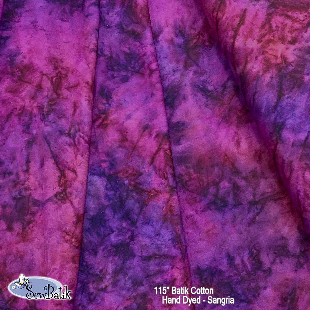 45" Rayon Hand Dyed Sangria SewBatik