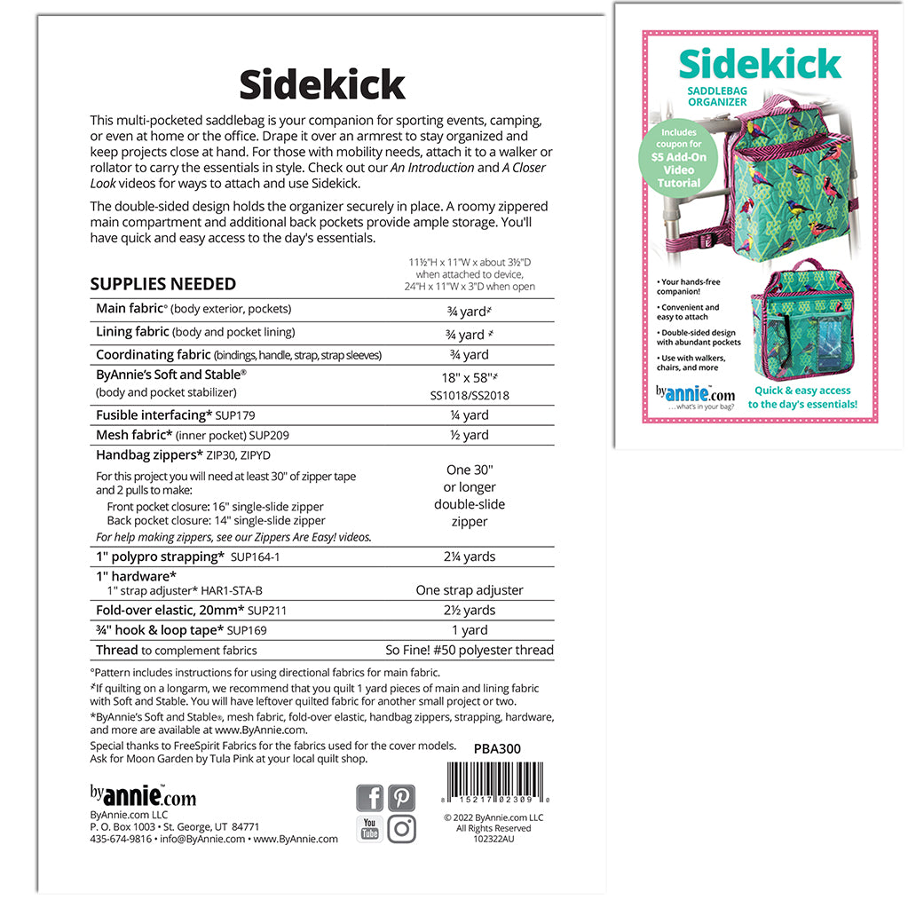Project Sidekick Machine Sidekick Project Kit - Canvas with Cotton Lining – SewBatik