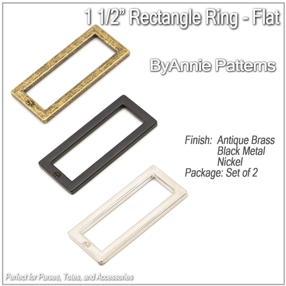 1 1/2 Rectangle Ring - Flat (Set of Two) – SewBatik