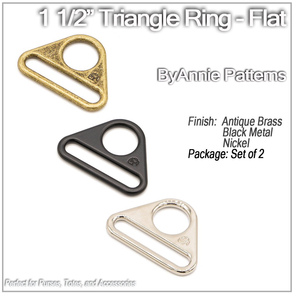 1 1/2 Triangle Ring - Flat (Set of Two)