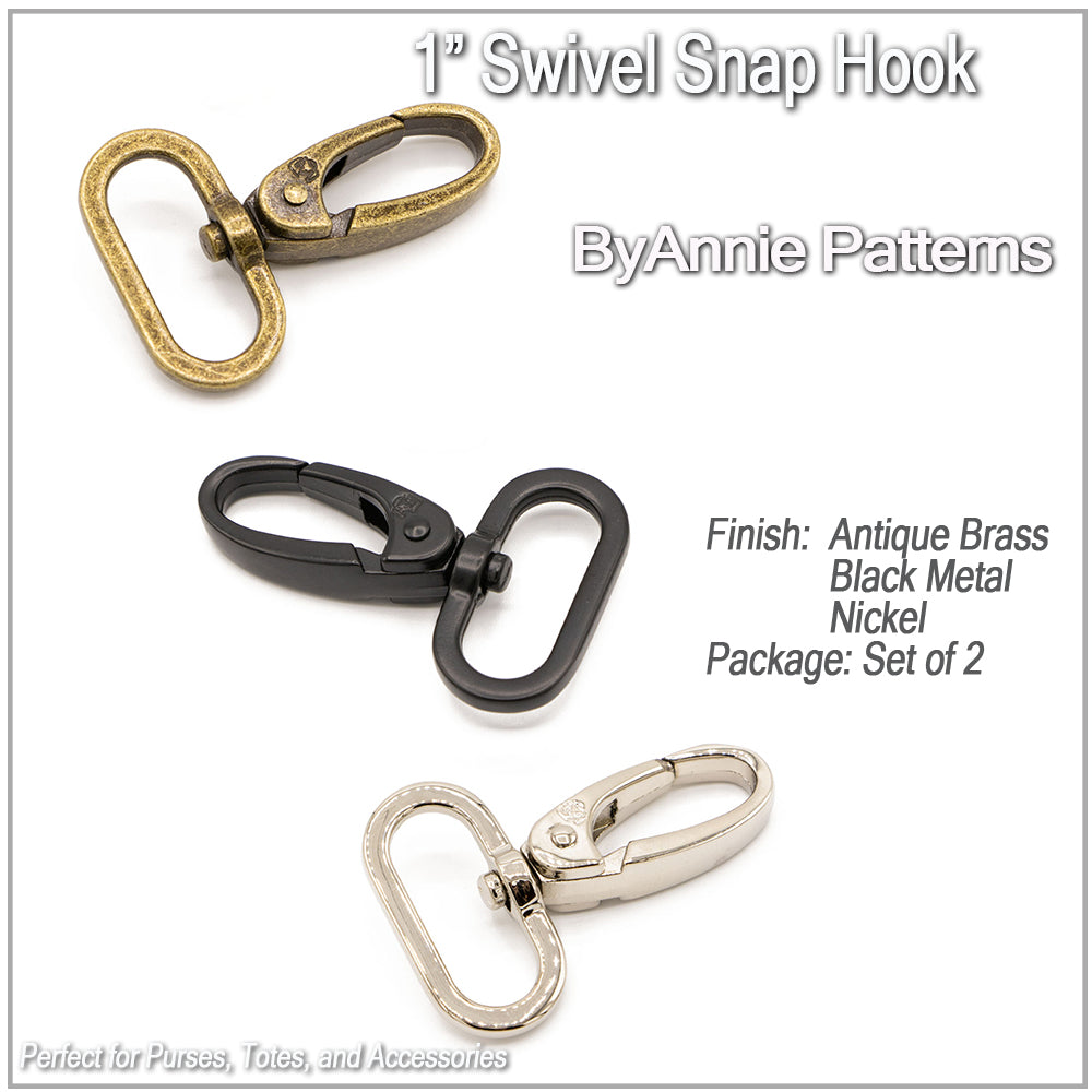 1/2 Swivel Hooks Bag Hardware - 2/Pack - Antique Brass