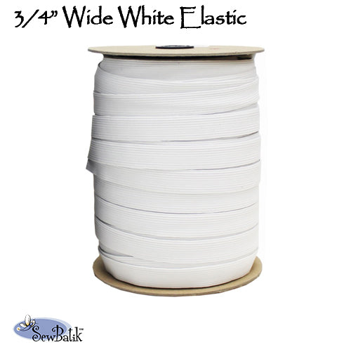 1/4 Flat White Elastic – SewBatik