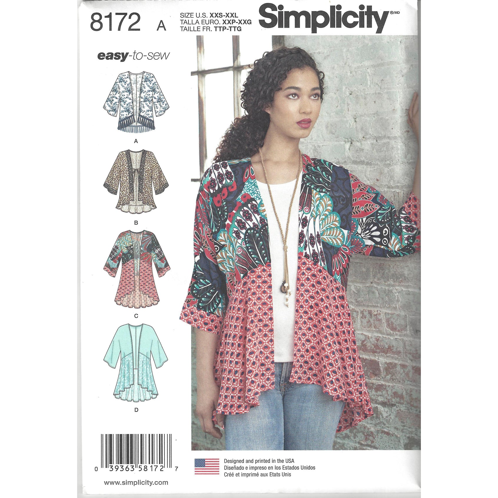 Pattern: Simplicity 8172 Kimono – SewBatik