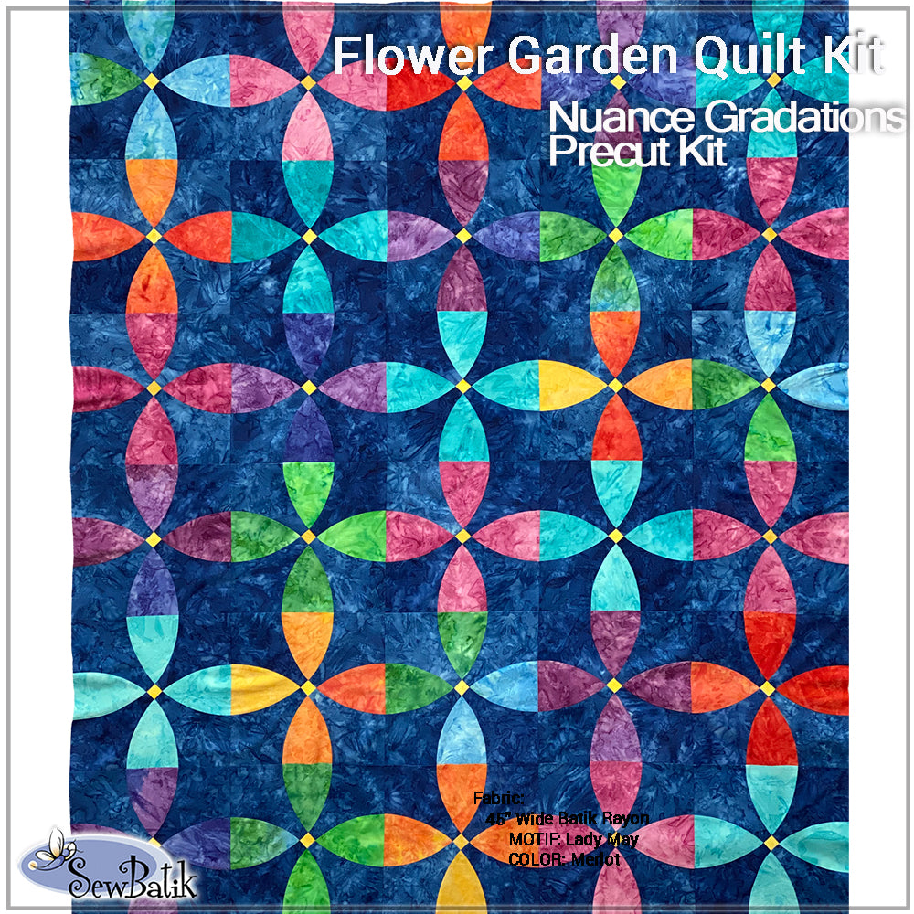 Flower Garden Quilt Kit PRECUT SewBatik