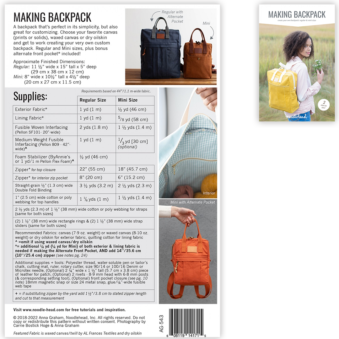 Pattern: Making Backpack by Noodlehead – SewBatik