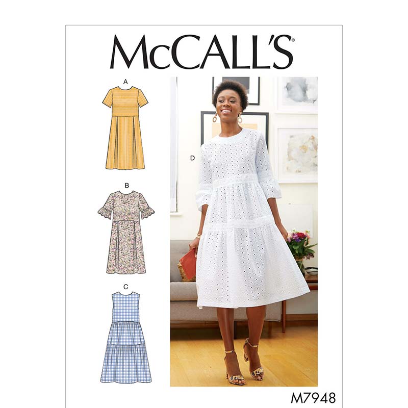 mccall's boho dress patterns Vintage 1950s Boho Dress Sewing Pattern: Mccalls, XS-4XL (PDF Download)