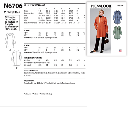 Pattern: New Look 6706 - Jacket – SewBatik