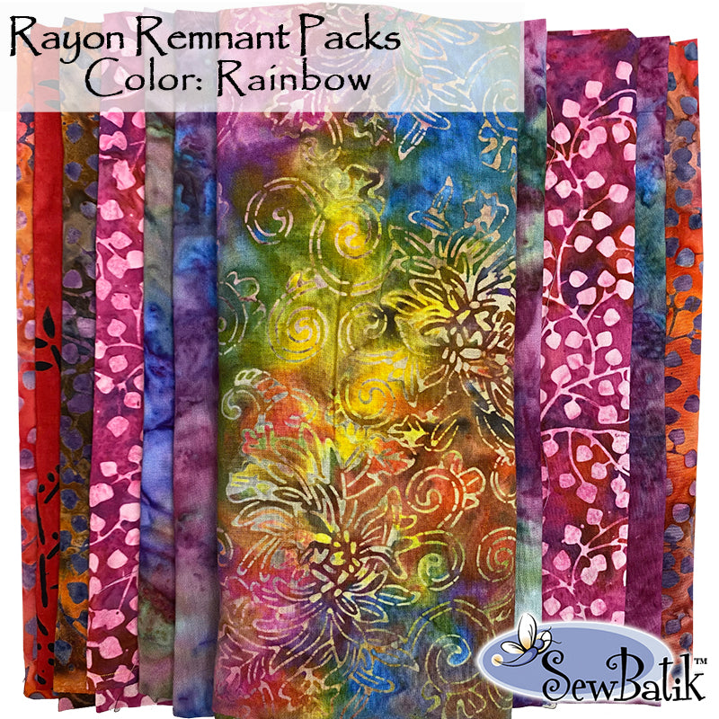 Rayon Remnant Pack - Rainbow