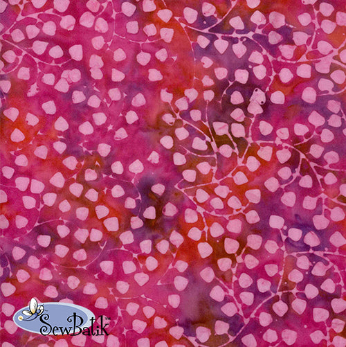 Batik Rayon - Gardenista Vine - Valentine Pink