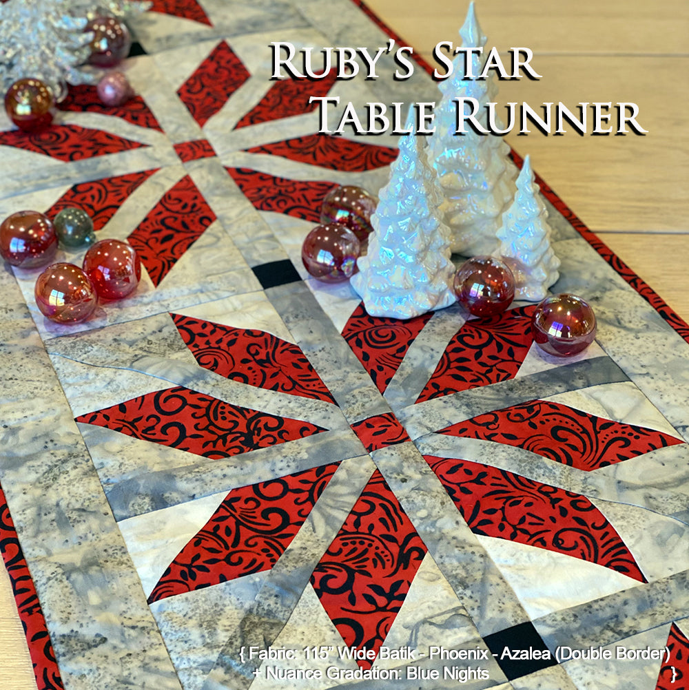 Ruby's Star Table Runner Kit – SewBatik