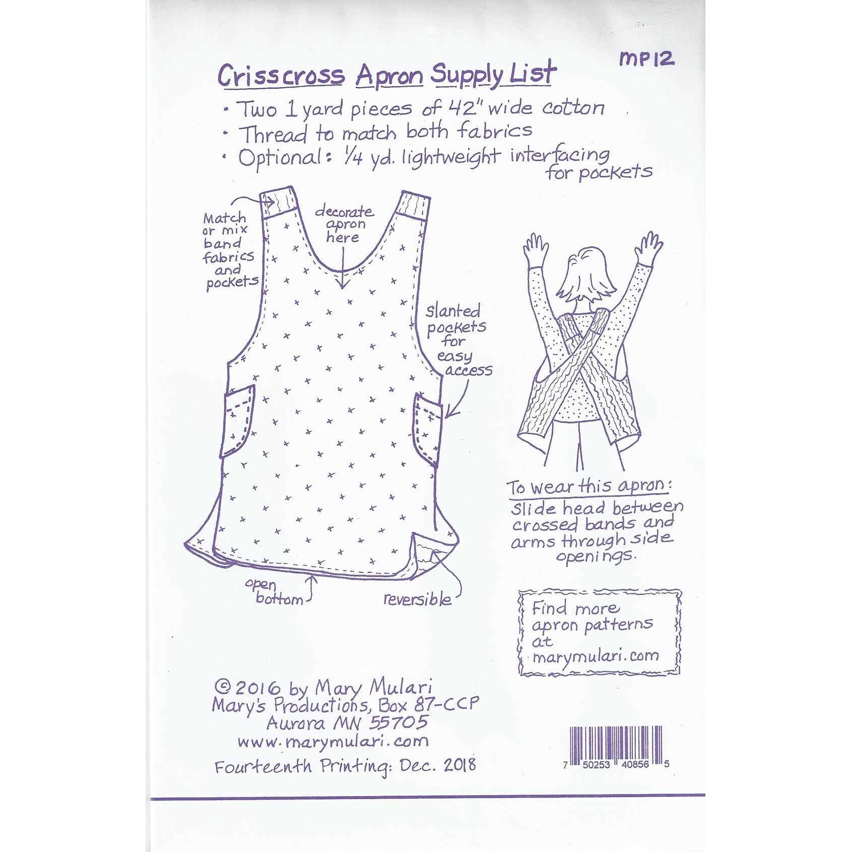 DIY 1 Piece Criss Cross Back Apron Dress Sewing Tutorial 